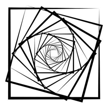 Abstract 3D background with simple geometric figure. Rotated stylized square Stock-Illustration