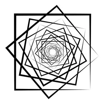 Abstract 3D background with simple geometric figure. Rotated stylized square Stock-Illustration