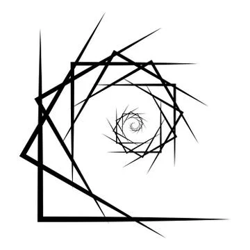 Abstract 3D background with simple geometric figure. Rotated stylized angle Stock Illustration