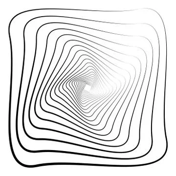 Abstract 3D background with simple geometric figure. Rotated stylized square Stock Illustration