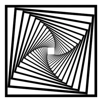 Abstract 3D background with simple geometric figure. Rotated stylized square Stock Illustration