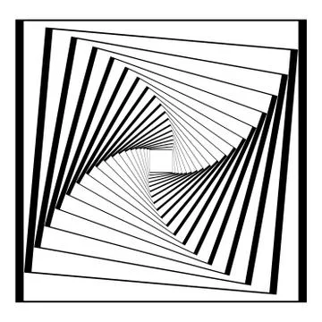 Abstract 3D background with simple geometric figure. Rotated stylized square Stock-Illustration