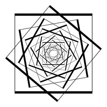 Abstract 3D background with simple geometric figure. Rotated stylized square Stock-Illustration