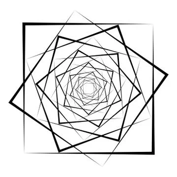 Abstract 3D background with simple geometric figure. Rotated stylized square Stock-Illustration