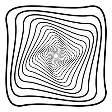 Abstract 3D background with simple geometric figure. Rotated stylized square Stock-Illustration