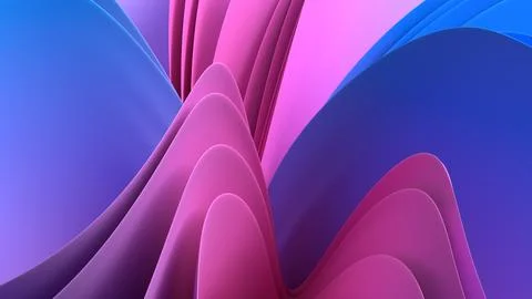 An abstract 3D background with smooth curves creates a sense of depth and m.. Illustrazione stock