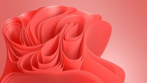 An abstract 3D background with smooth curves creates a sense of depth and m.. Illustrazione stock