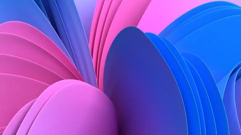 An abstract 3D background with smooth curves creates a sense of depth and m.. Illustrazione stock