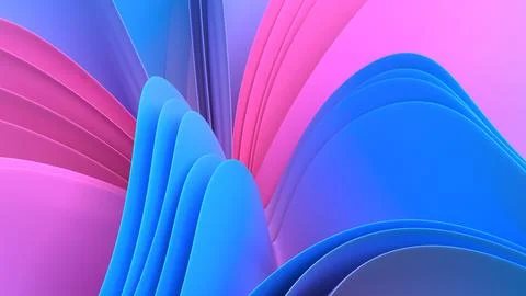 An abstract 3D background with smooth curves creates a sense of depth and m.. Illustrazione stock