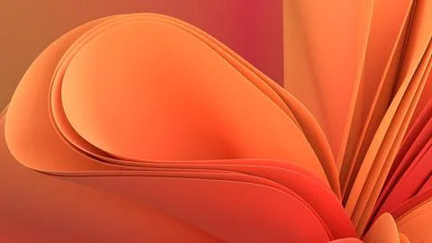 An abstract 3D background with smooth curves creates a sense of depth and m.. Stock Illustration