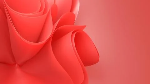 An abstract 3D background with smooth curves creates a sense of depth and m.. Illustrazione stock