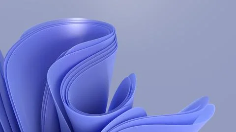 An abstract 3D background with smooth curves creates a sense of depth and m.. Illustrazione stock