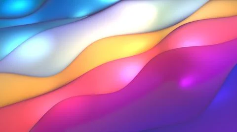 Abstract 3D background. Squishy diagonal waves Stock Illustration