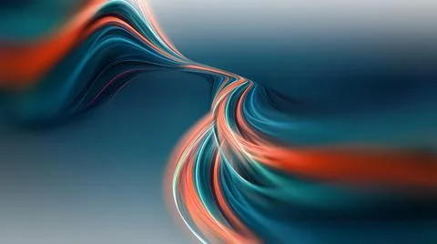 Abstract 3D Background with Stripes Stock Illustration