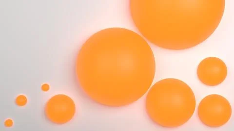 An abstract 3D background with three-dimensional balls creates a modern visua Stock Illustration