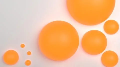 An abstract 3D background with three-dimensional balls creates a modern visua Illustrazione stock