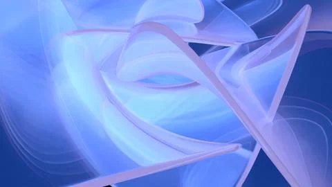 An abstract 3D background with translucent elements creates a light, airy atm Stock Illustration