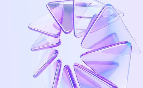 Abstract 3d background wallpaper with glass circle effect of row triangle plate Ilustración de archivo