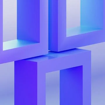 Abstract 3d background wallpaper with rectangle frame shapes. Futuristic Stock Illustration