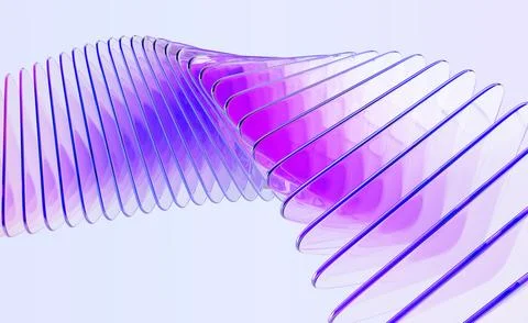 Abstract 3d background wallpaper with row of glass holographic transparent Stock Illustration