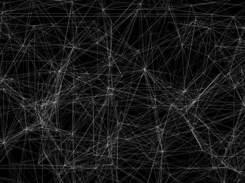 Abstract 3d background, white wire-frame mesh Illustrazione stock