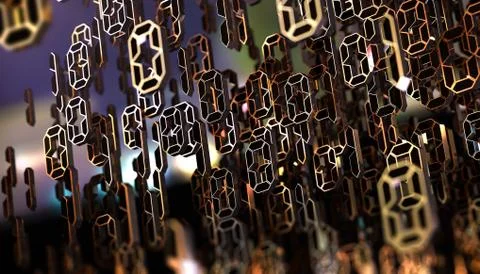 Abstract 3d background,Binary Language and virtual matrix concept 스톡 일러스트