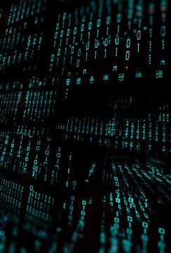 Abstract 3d background,Binary Language Illustrazione stock