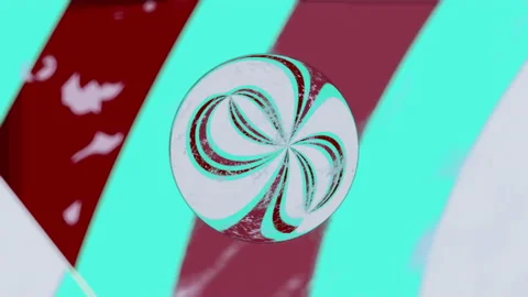  Abstract 3D Ball in Retro Style Animation. Stock Footage 239407978