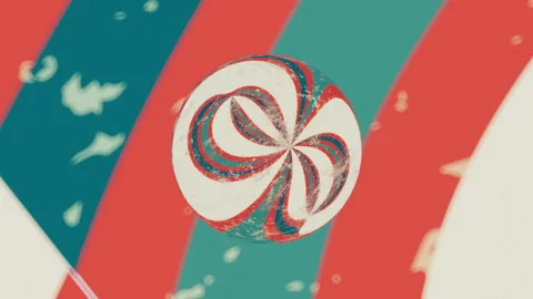  Abstract 3D Ball in Retro Style Animation. Stock Footage 239414606