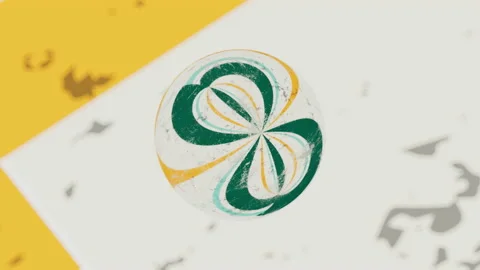  Abstract 3D Ball in Retro Style Animation. Stock Footage 239416438