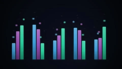 Abstract 3D Bar Chart Animation: Data Growth and Financial Analysis Stock Footage 346659953