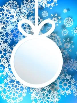 Abstract 3D Bauble Christmas background. + EPS10 Stock Illustration