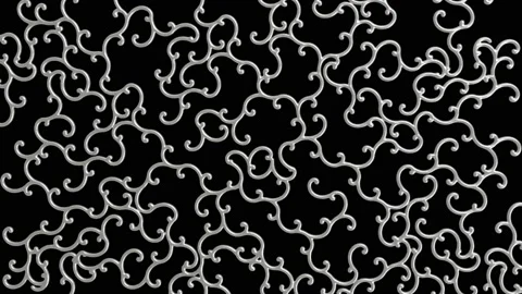 Abstract 3D , Beautiful platinum Arabesque animated Design patterns , Artisti Stock Footage 144518445
