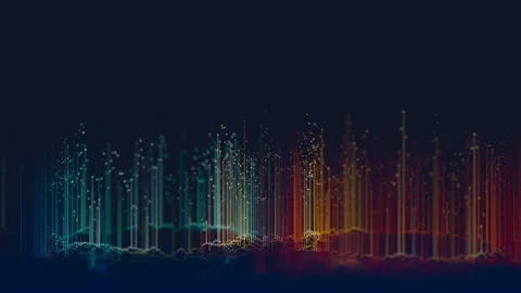 Abstract 3D big data plot visualization. Futuristic infographics aesthetic Stock Footage 278099977