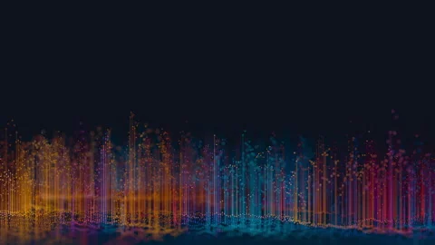 Abstract 3D big data plot visualization. Futuristic infographics aesthetic Stock Footage 278406114