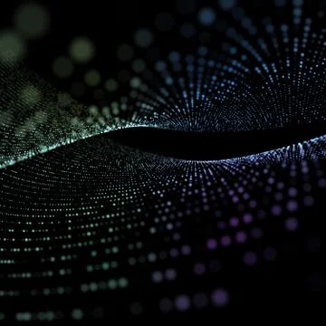 Abstract 3D big data visualization. Futuristic infographics aesthetic design Stock Illustration