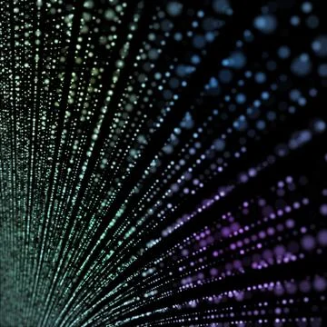 Abstract 3D big data visualization. Futuristic infographics aesthetic design Illustrazione stock