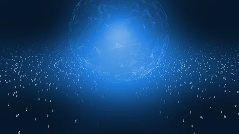 Abstract 3d binary numbers cyberspace Stock Footage 129500441