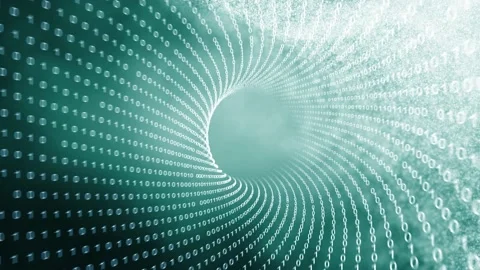 Abstract 3d binary numbers tunnel animation 스톡 동영상 141851574