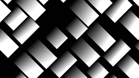 Abstract 3D black and white motion square rectangle box movement background t Stock Footage 165382966