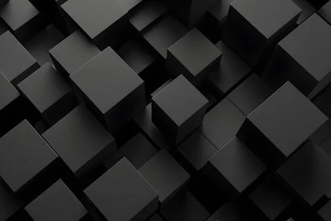 Abstract 3d black geometric pattern Stock Photos