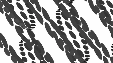 Abstract 3D Black Op Art Discs Pattern on White. Seamless Loop 8K Stock Footage 339072313