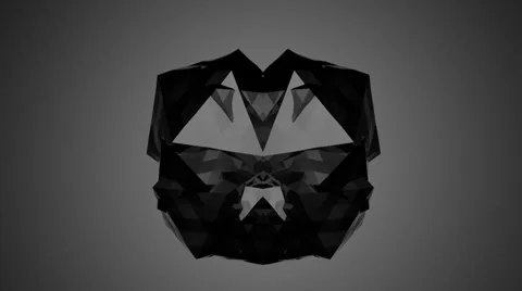 Abstract 3D black VJ Loop Stock Footage 37152832