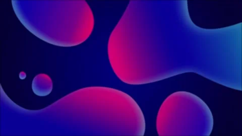 Abstract 3D blobs loop. Blue-pink metaballs morphing. Stock Footage 264111365