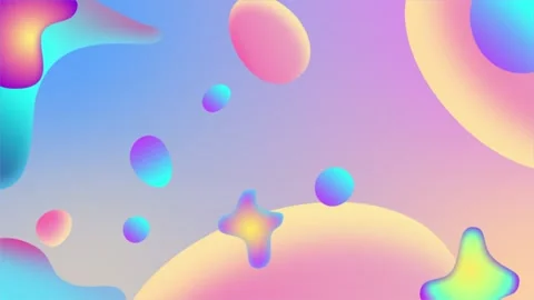 Abstract 3D blobs loop. Colorful metaballs morphing. Stock Footage 264111358