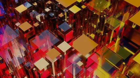 Abstract 3d blocks color background Stock Illustration