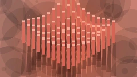 Abstract 3D Blocks Forming Organic Shape with Soft Bokeh Background Stock Footage 346661646