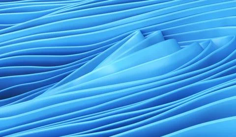 Abstract 3d blue background, with blue layers in rhythmic movement. Stock Illustration