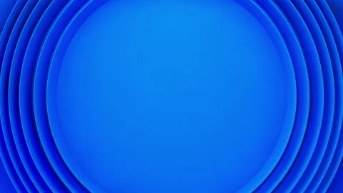 Abstract 3D Blue Circular Layered Background Stock Footage 292287191