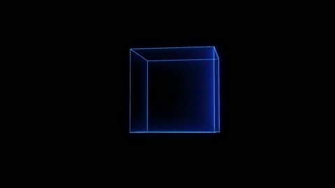Abstract 3d blue cube moving animation. Stock Footage 240042327